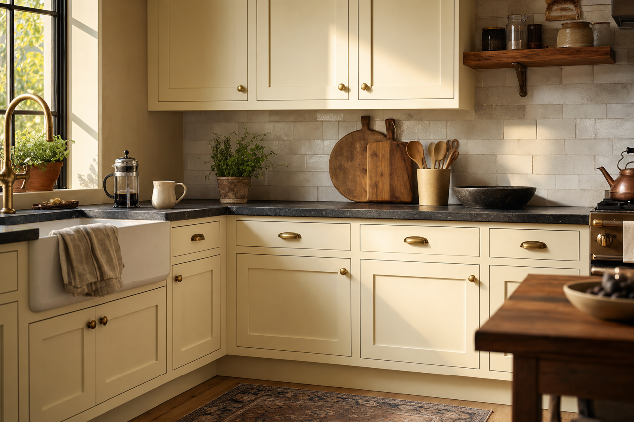 Plaster by Benjamin Moore on cabinets