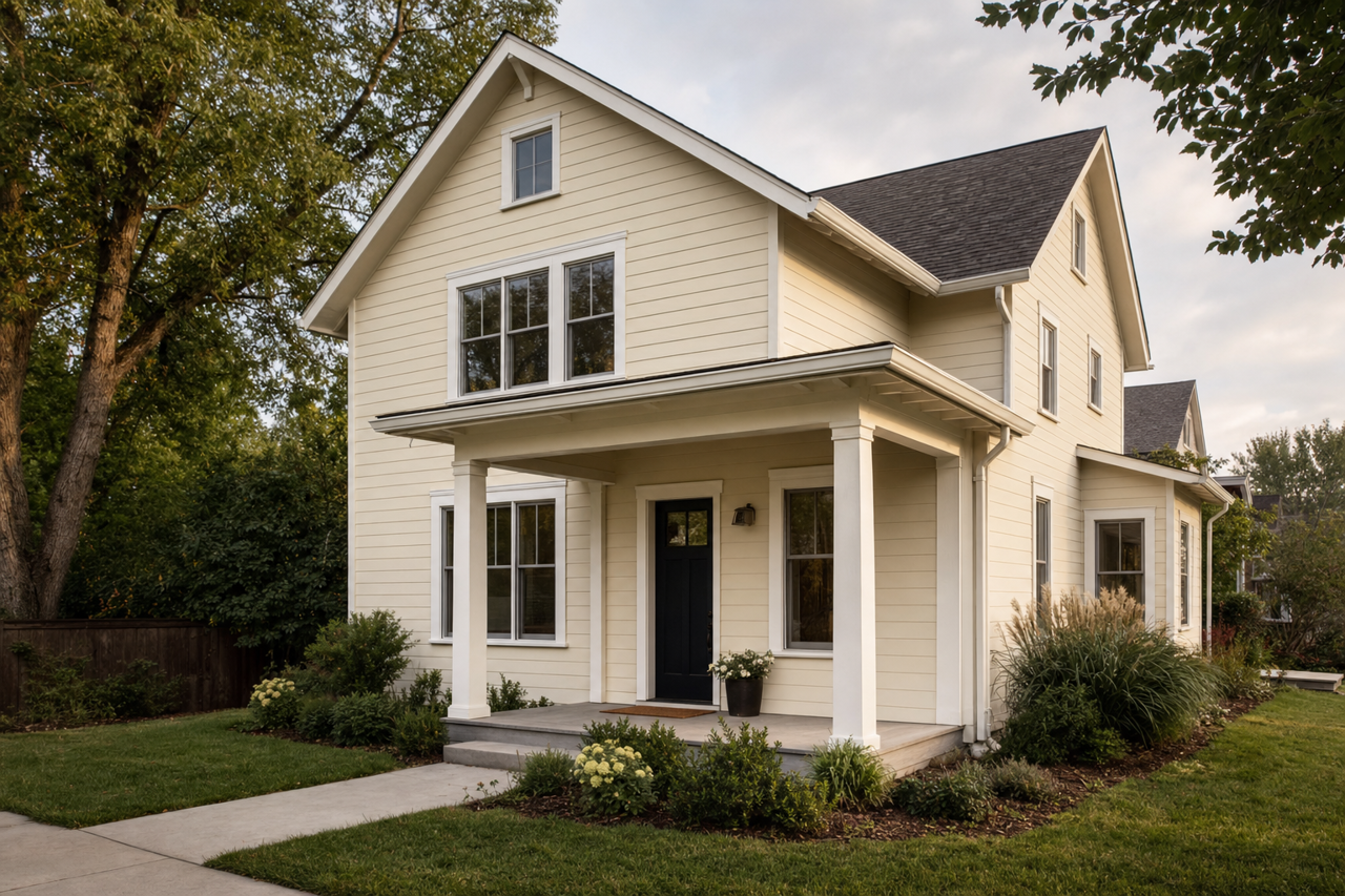 Plaster by Benjamin Moore on exterior