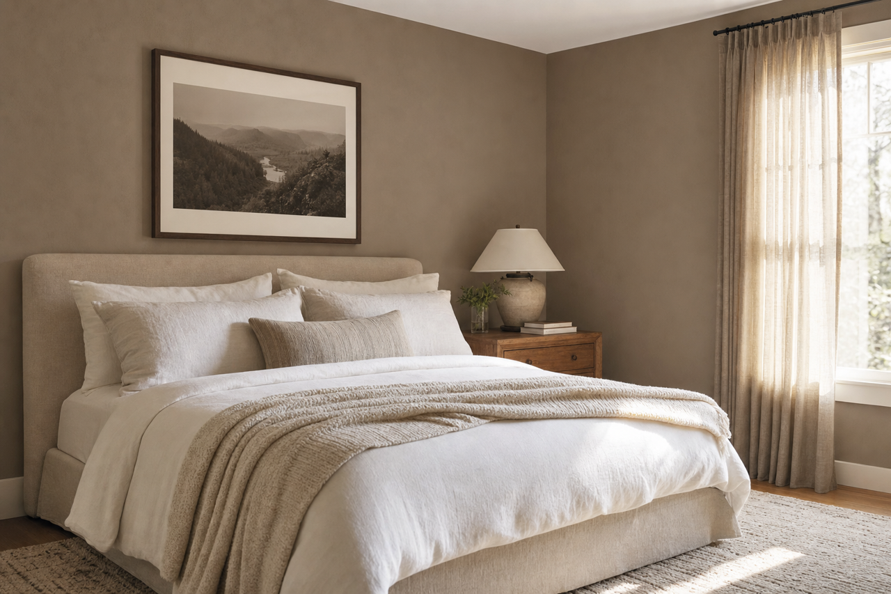 Porcini by Benjamin Moore on interiors