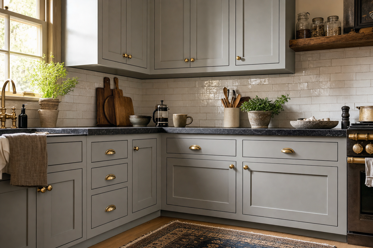 Wall by Benjamin Moore on cabinets