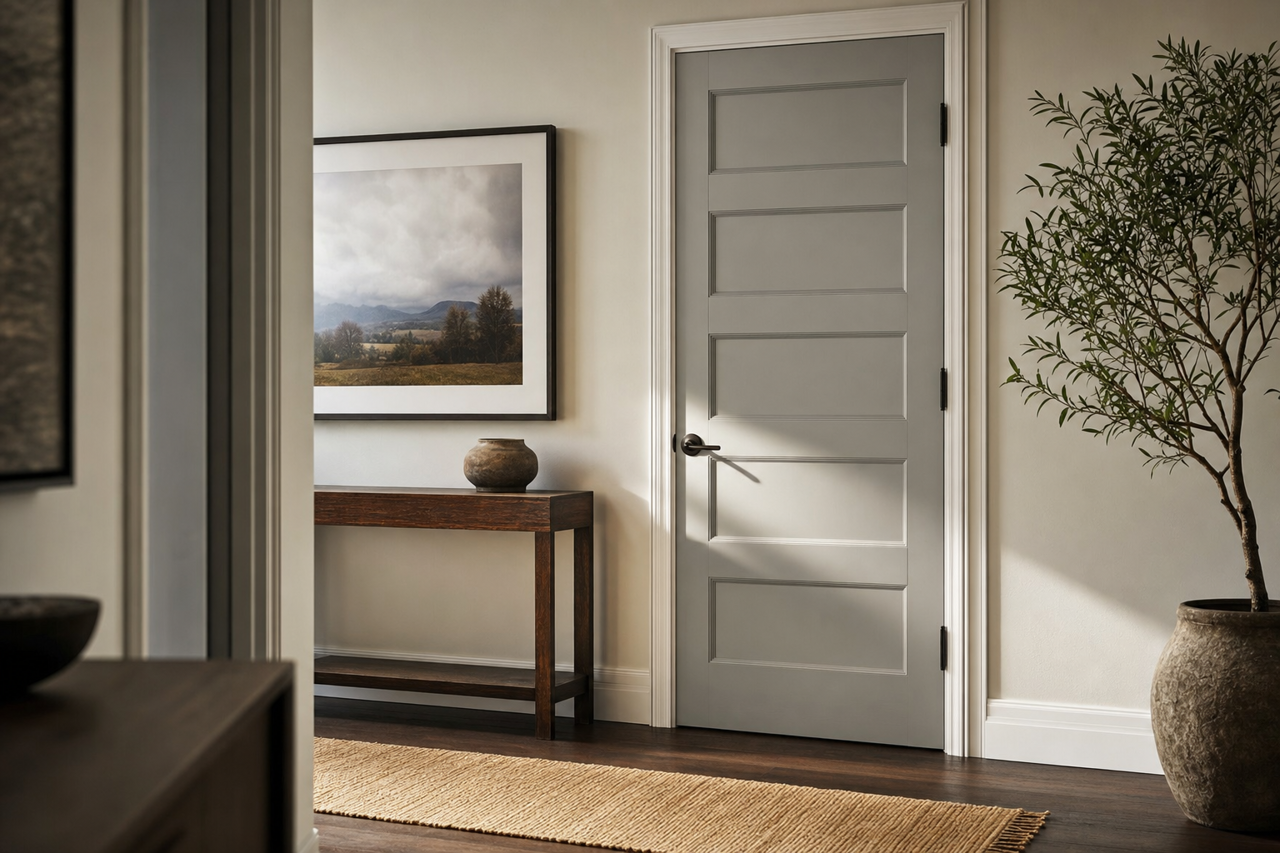 Wall by Benjamin Moore on interior-doors