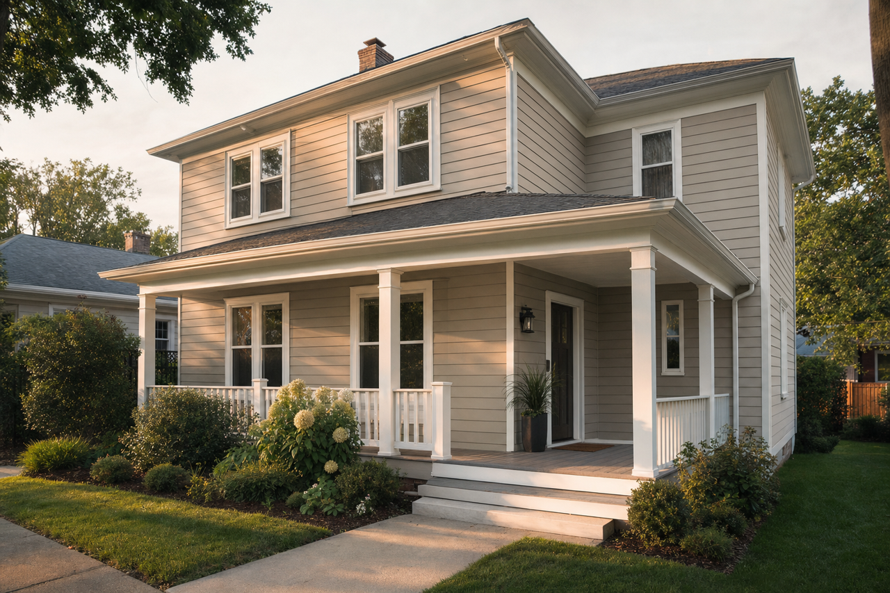 Quicksand by Benjamin Moore on exterior