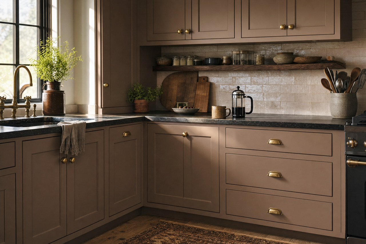 Chocolate by Benjamin Moore on cabinets