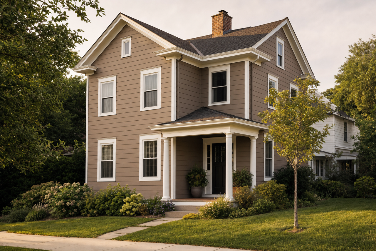 Chocolate by Benjamin Moore on exterior