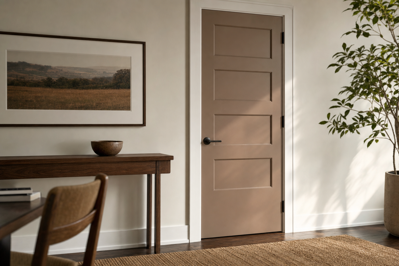 Chocolate by Benjamin Moore on interior-doors