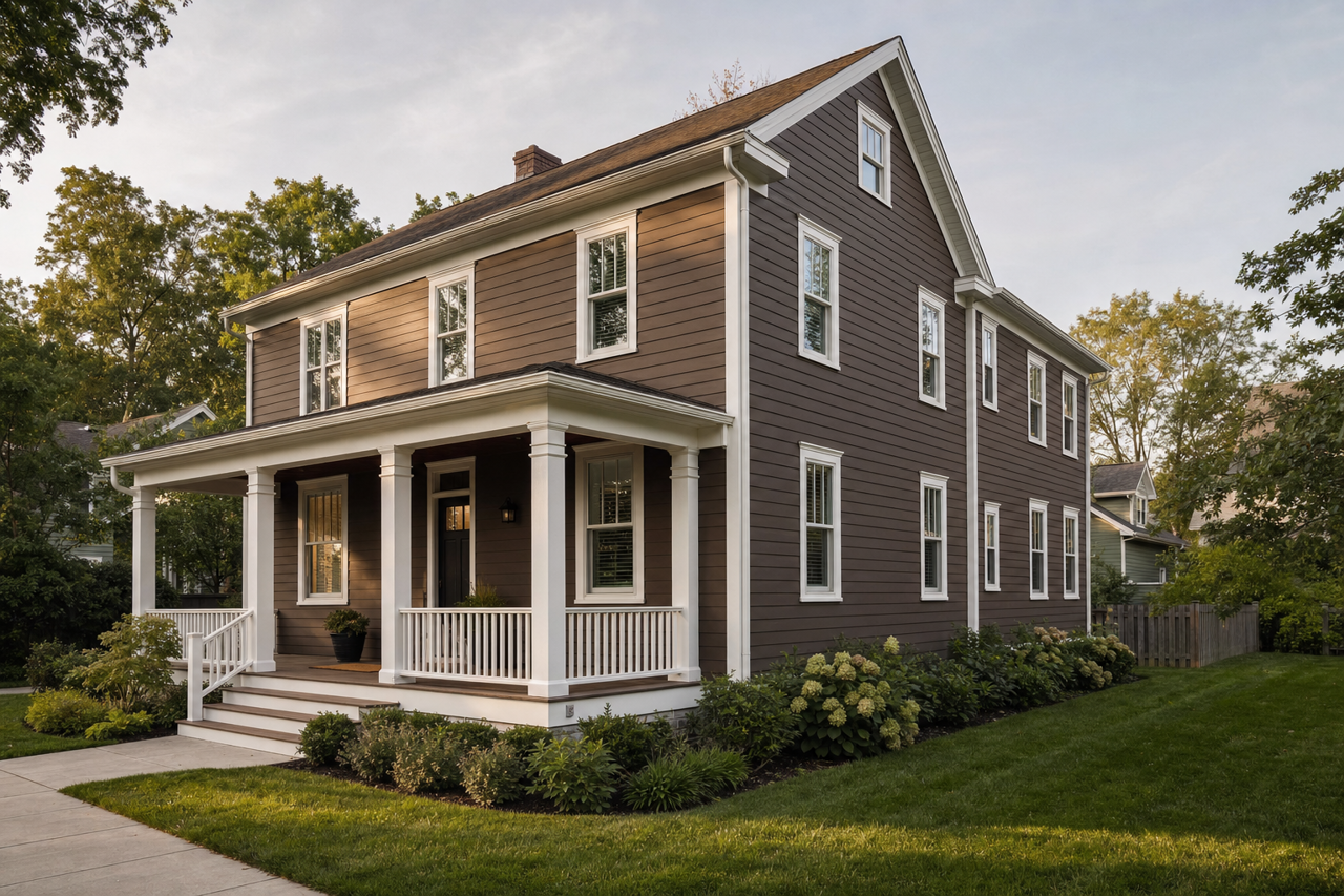 Brownstone by Benjamin Moore on exterior