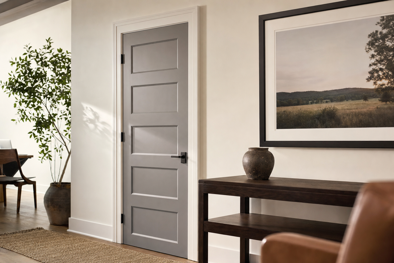 Wool by Benjamin Moore on interior-doors