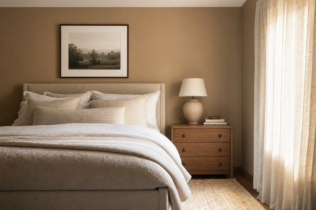 Taupe by Benjamin Moore on interiors