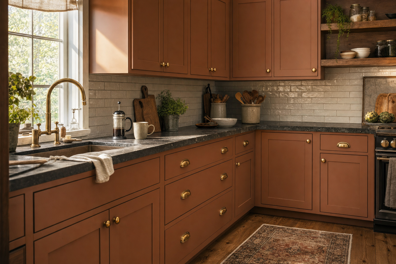Dark by Benjamin Moore on cabinets
