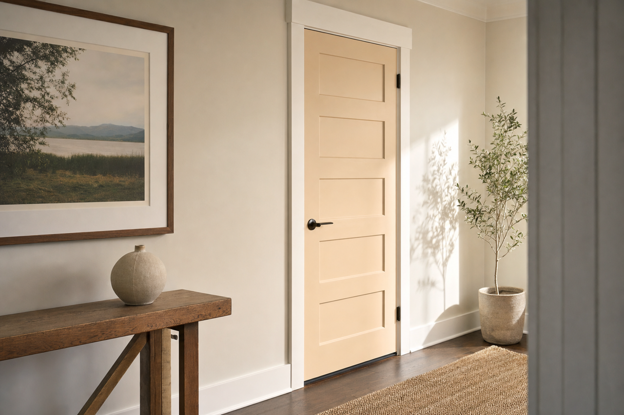Bare by Benjamin Moore on interior-doors