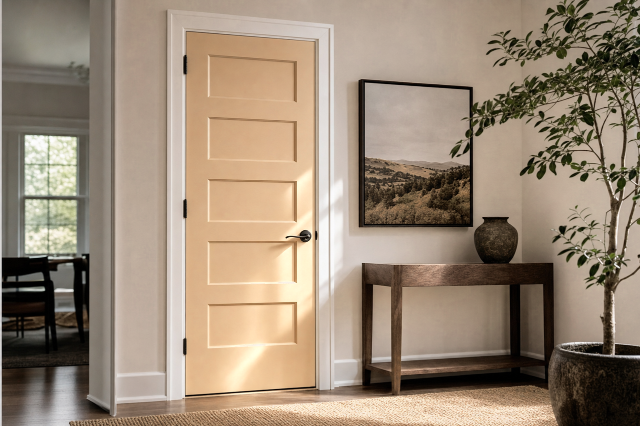 Warm by Benjamin Moore on interior-doors