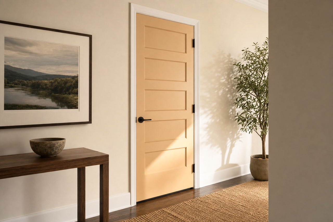 Camel by Benjamin Moore on interior-doors