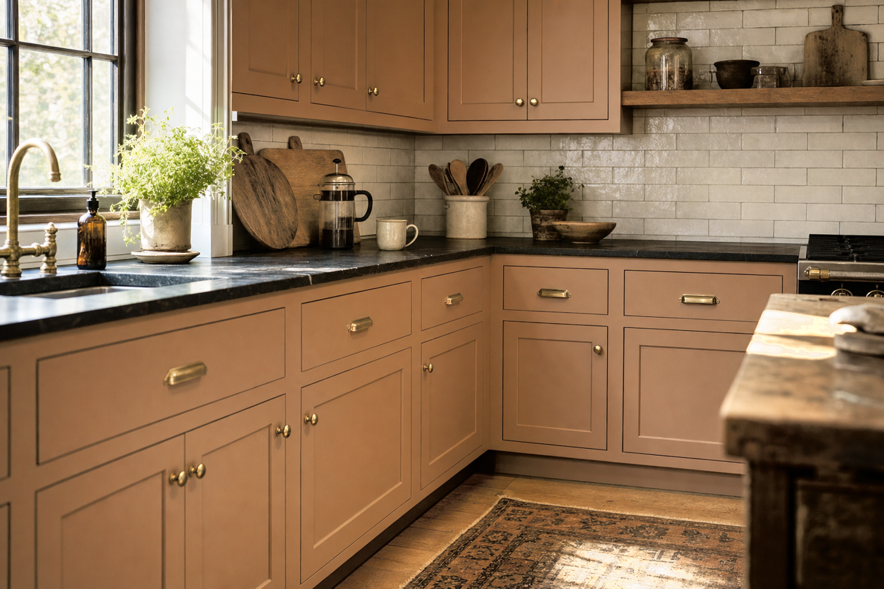 Café by Benjamin Moore on cabinets