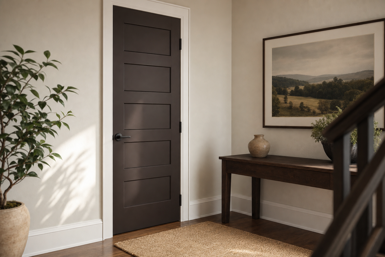 Espresso by Benjamin Moore on interior-doors