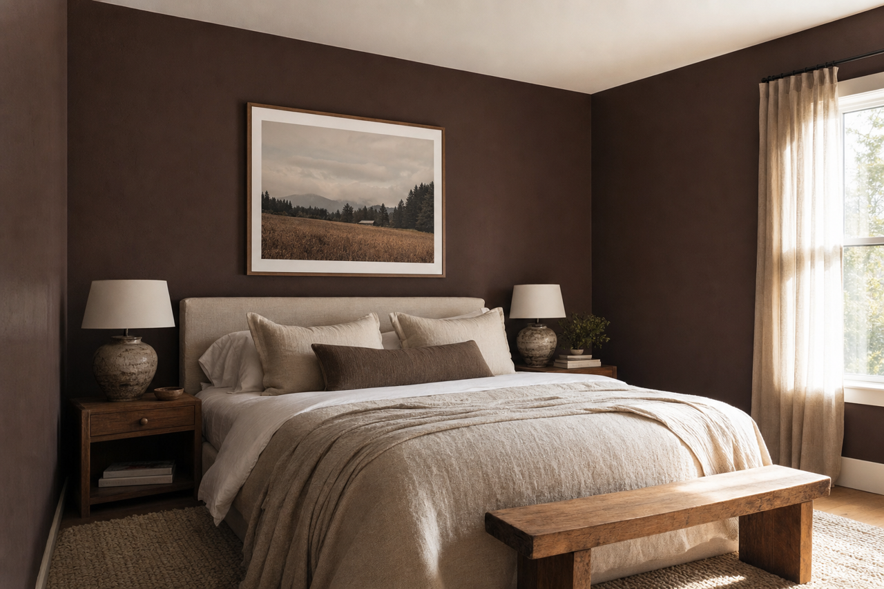 Espresso by Benjamin Moore on interiors