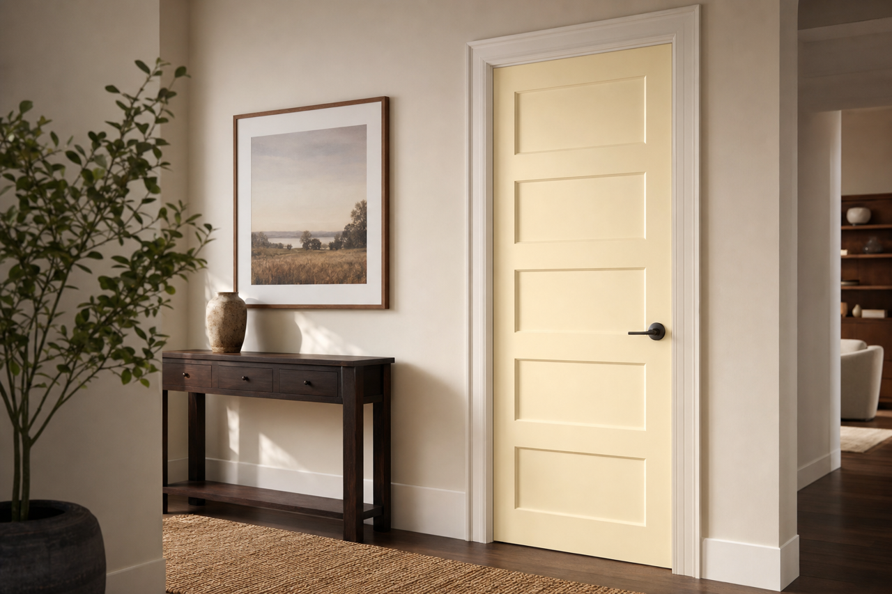 Crisp by Benjamin Moore on interior-doors