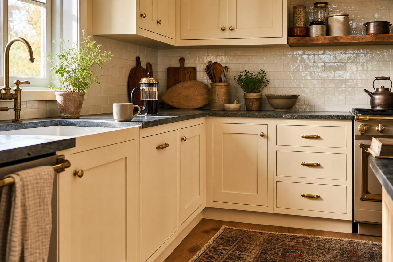 First by Benjamin Moore on cabinets