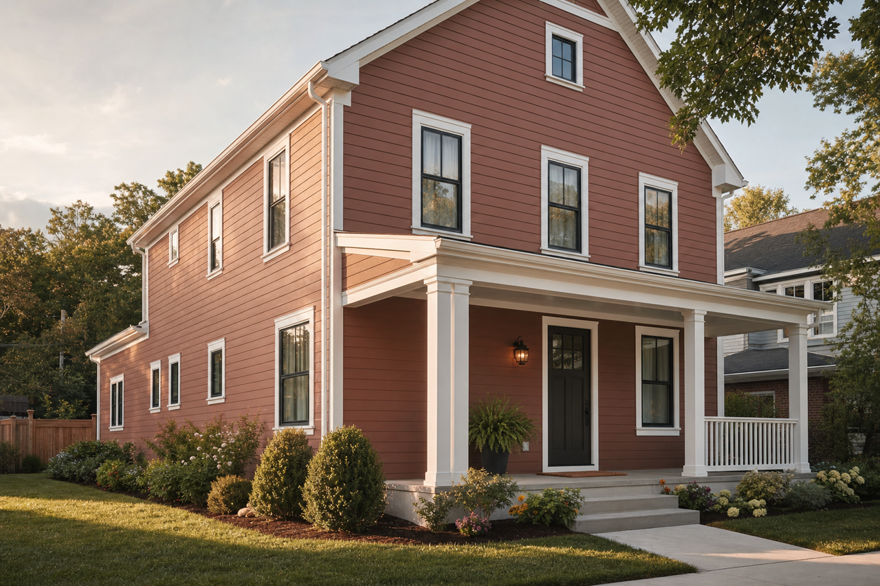 Amaretto by Benjamin Moore on exterior