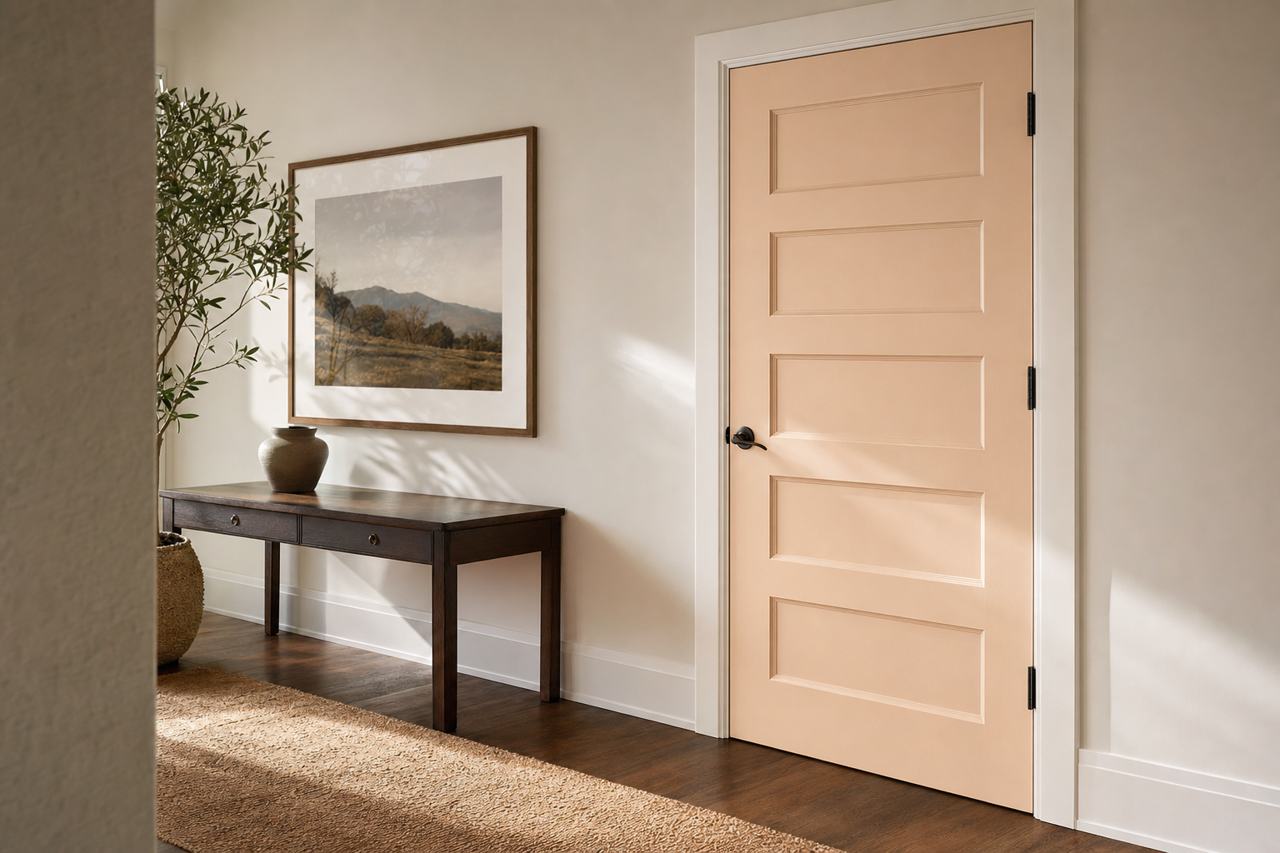 Pinky by Benjamin Moore on interior-doors