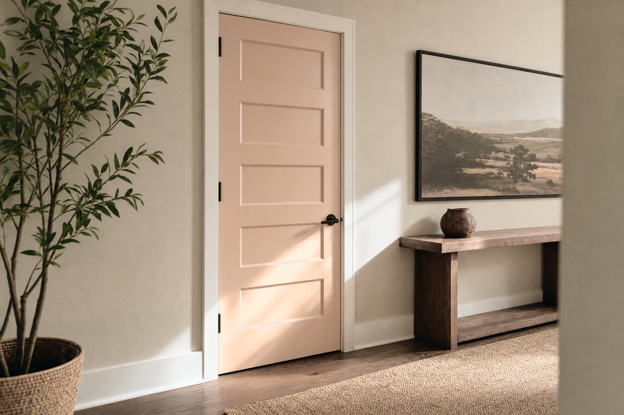 Cashmere by Benjamin Moore on interior-doors