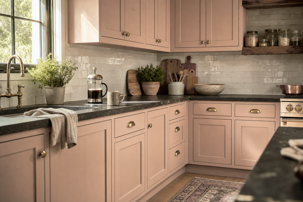 Whipped by Benjamin Moore on cabinets