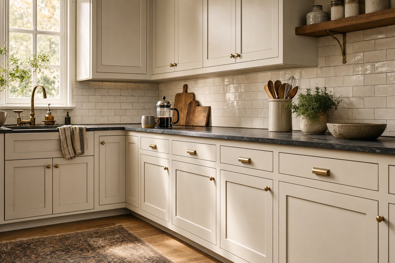 Picket by Benjamin Moore on cabinets