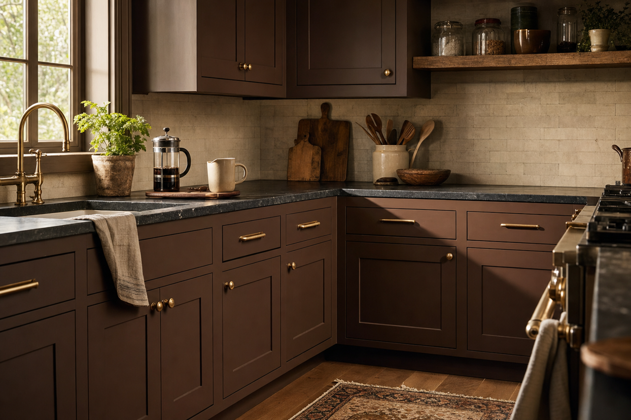 Espresso by Benjamin Moore on cabinets