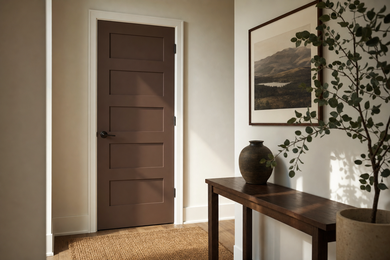 Espresso by Benjamin Moore on interior-doors