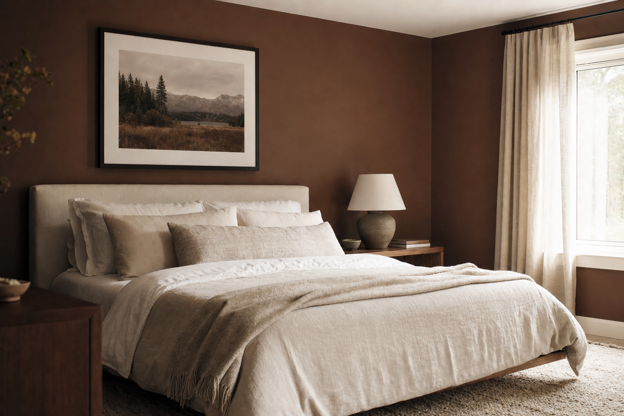 Espresso by Benjamin Moore on interiors