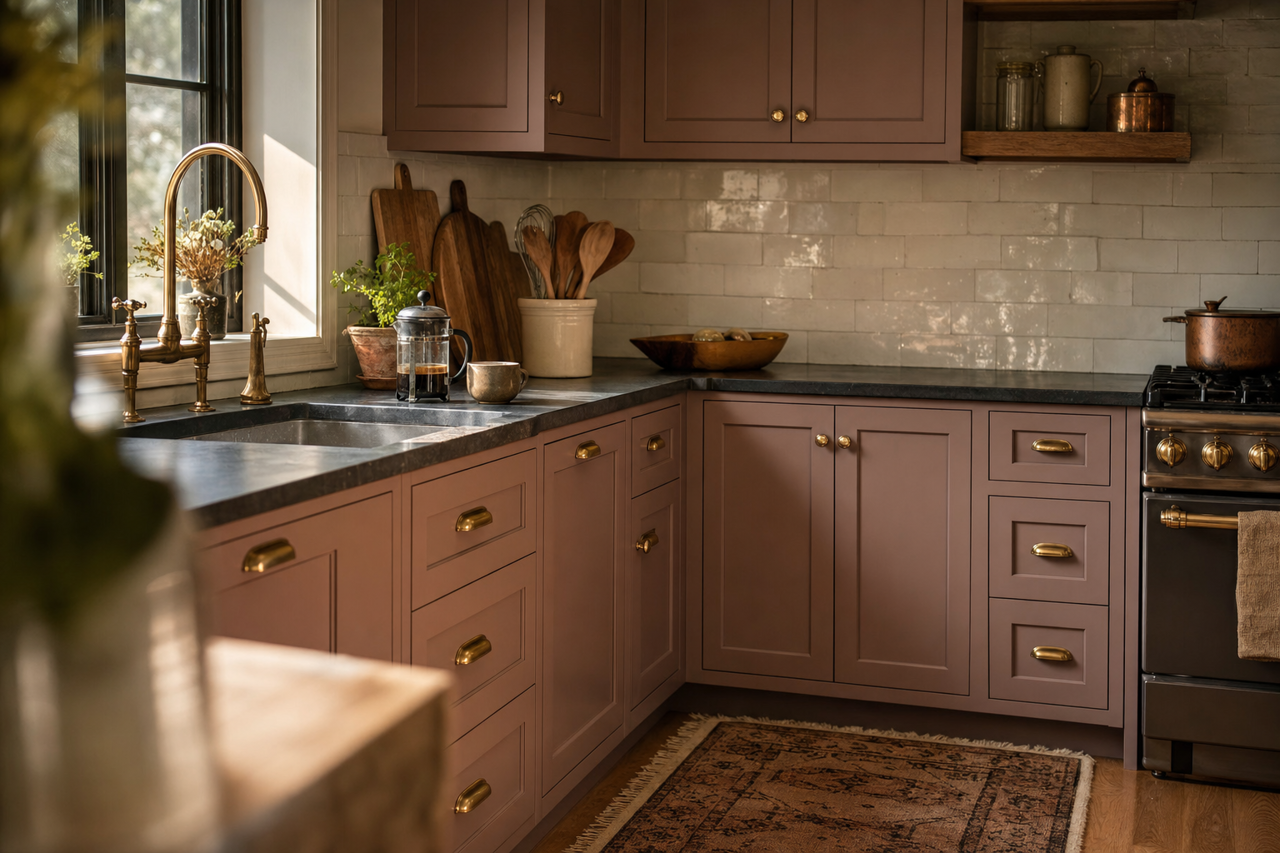 Quietly by Benjamin Moore on cabinets