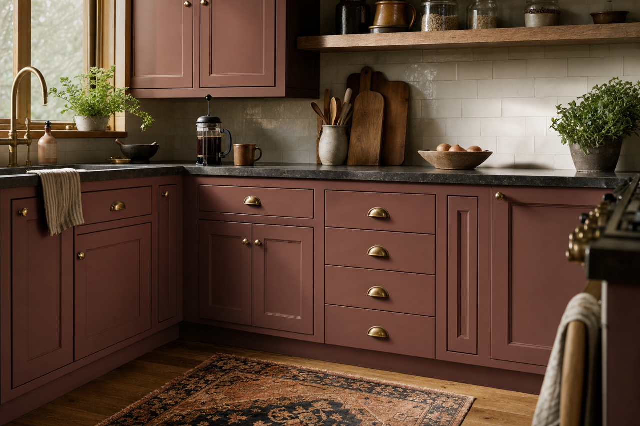 Velvet by Benjamin Moore on cabinets