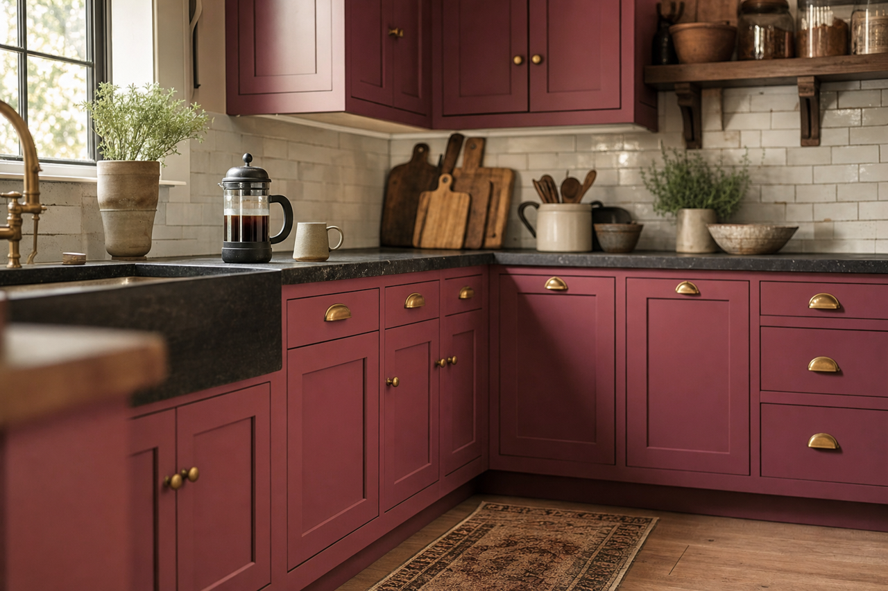 Modern by Benjamin Moore on cabinets