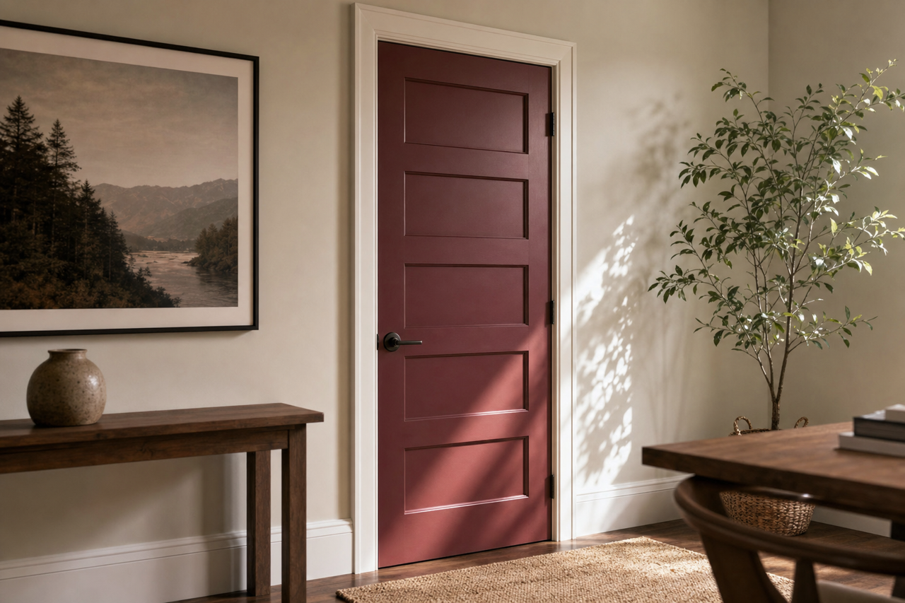 Cascabel by Benjamin Moore on interior-doors