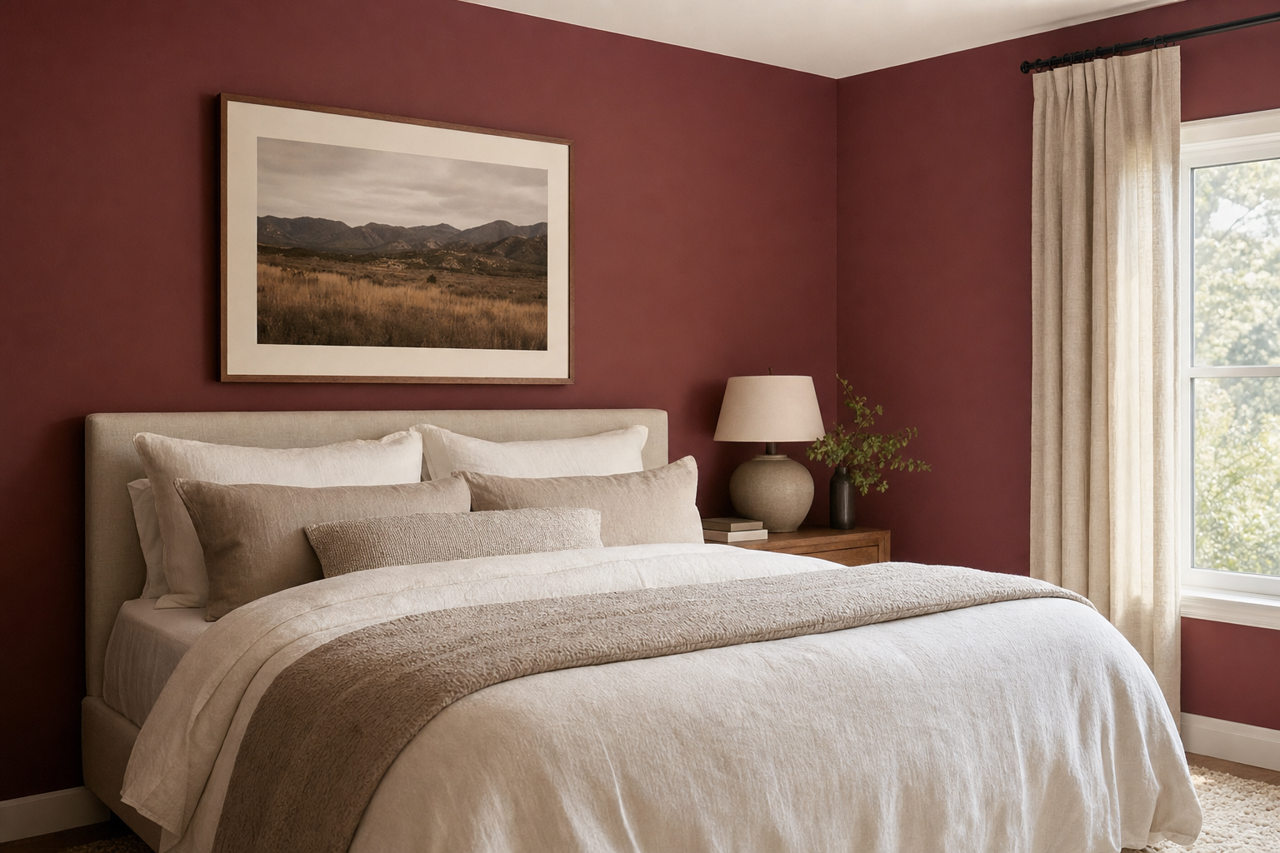 Cascabel by Benjamin Moore on interiors