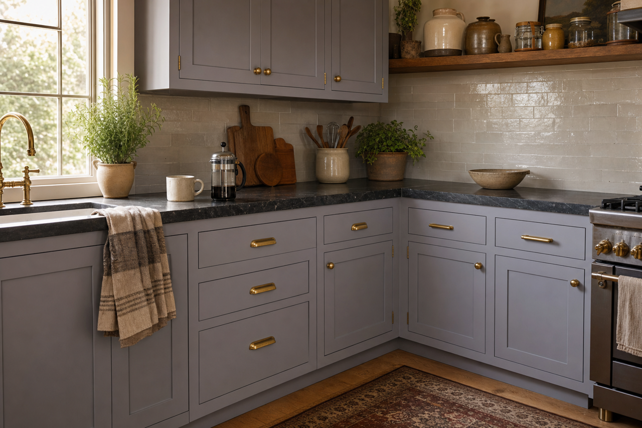 Faded by Benjamin Moore on cabinets