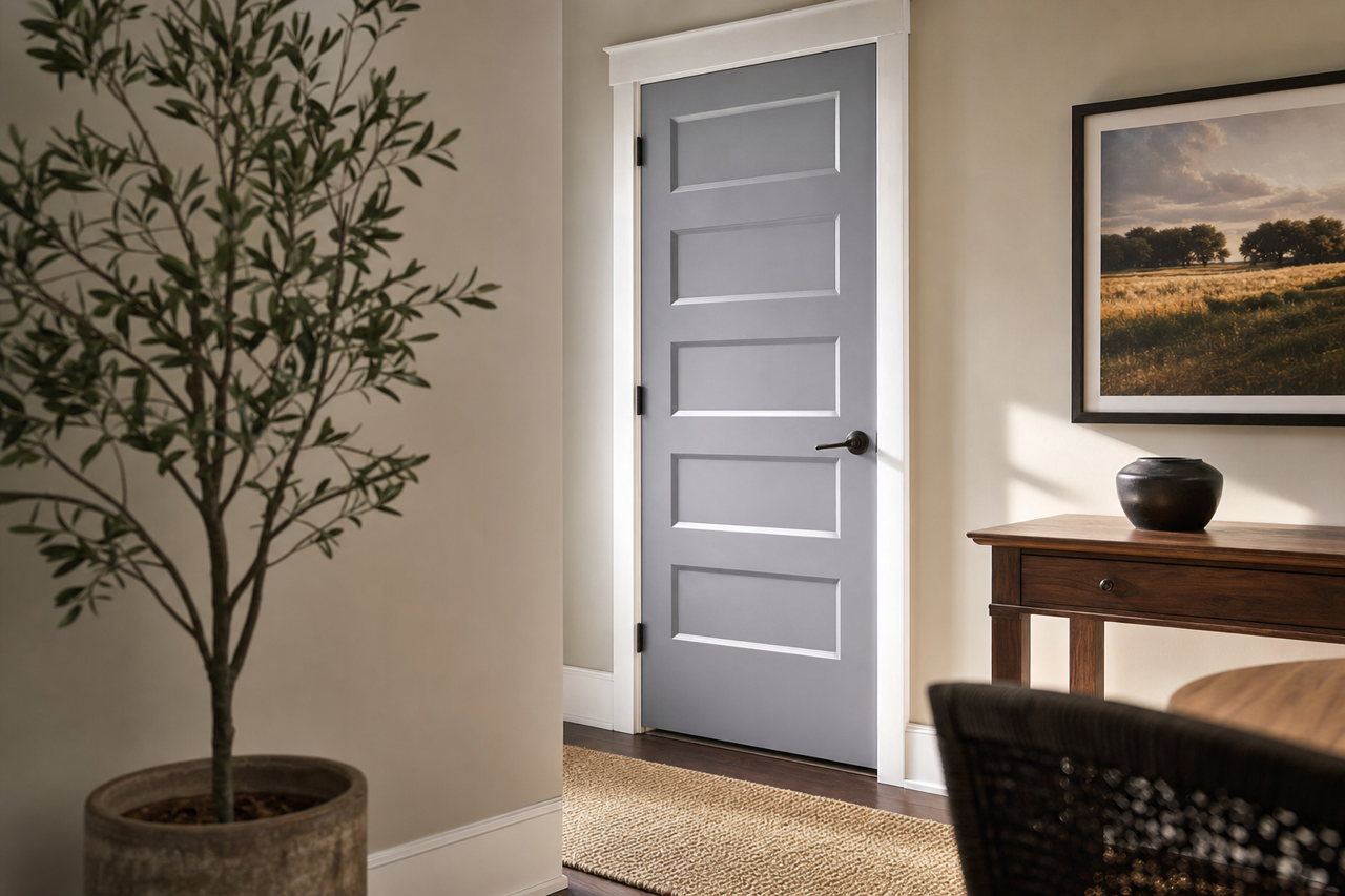 Faded by Benjamin Moore on interior-doors
