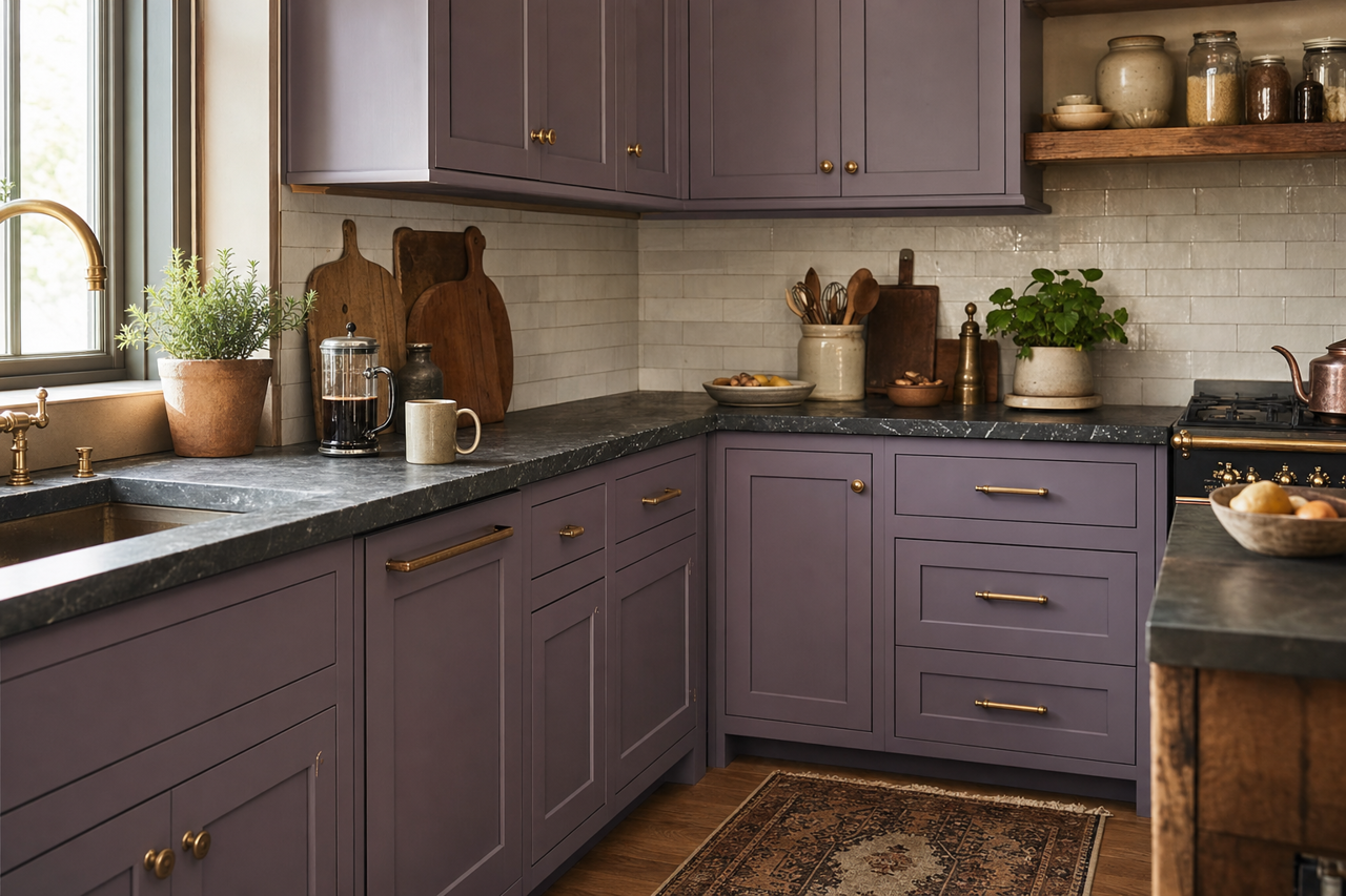 Pinot by Benjamin Moore on cabinets