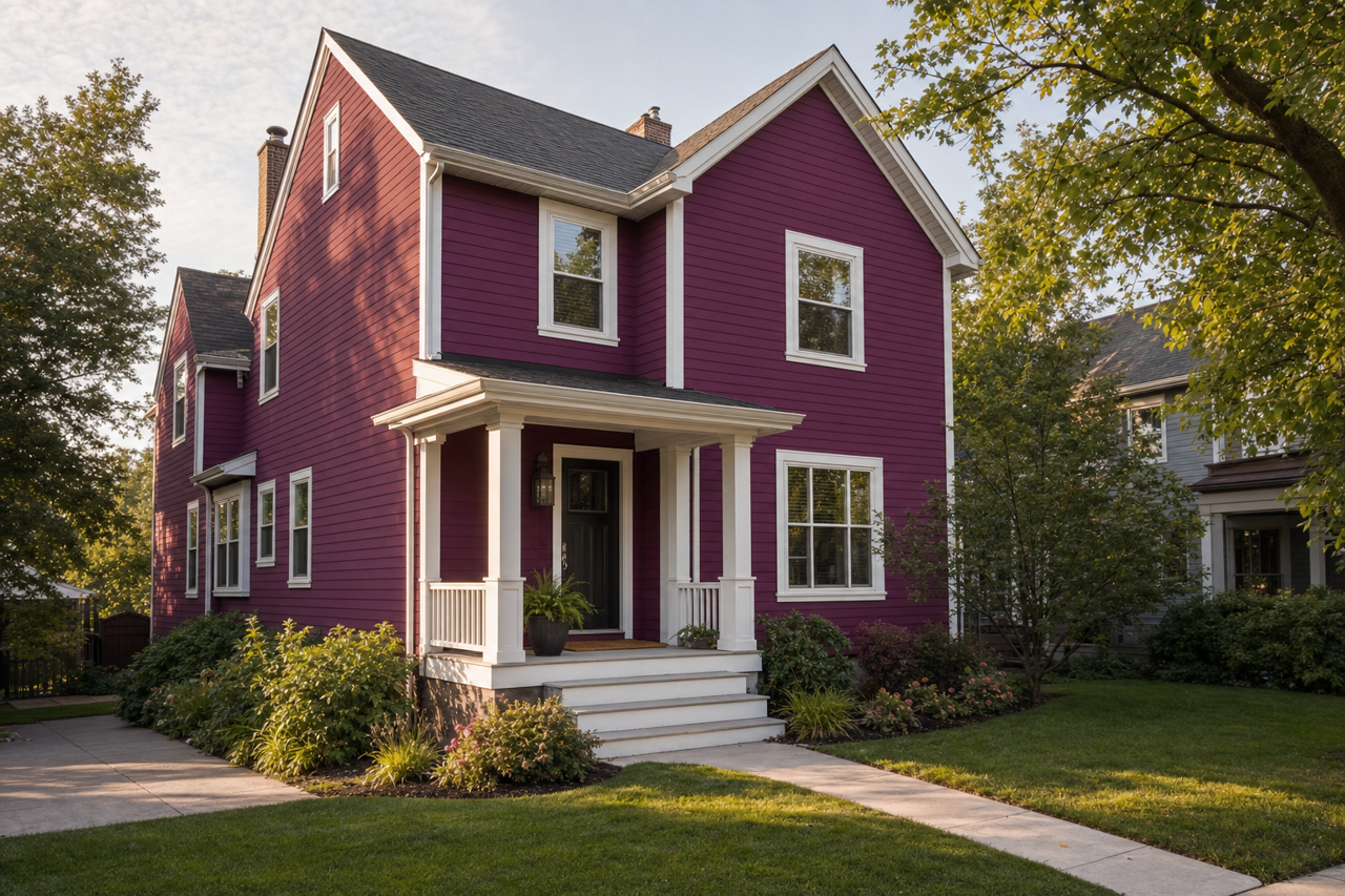 Elderberry by Benjamin Moore on exterior