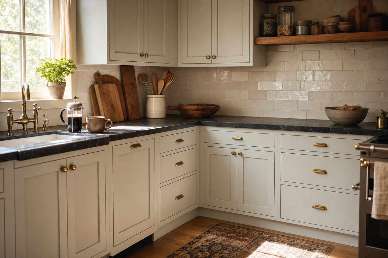 Perspective® by Benjamin Moore on cabinets