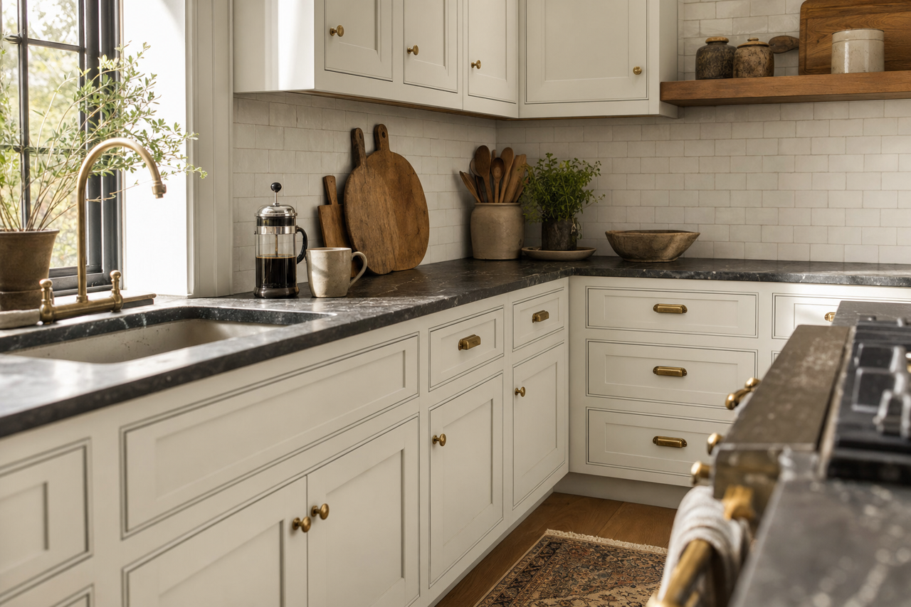Whisper by Benjamin Moore on cabinets