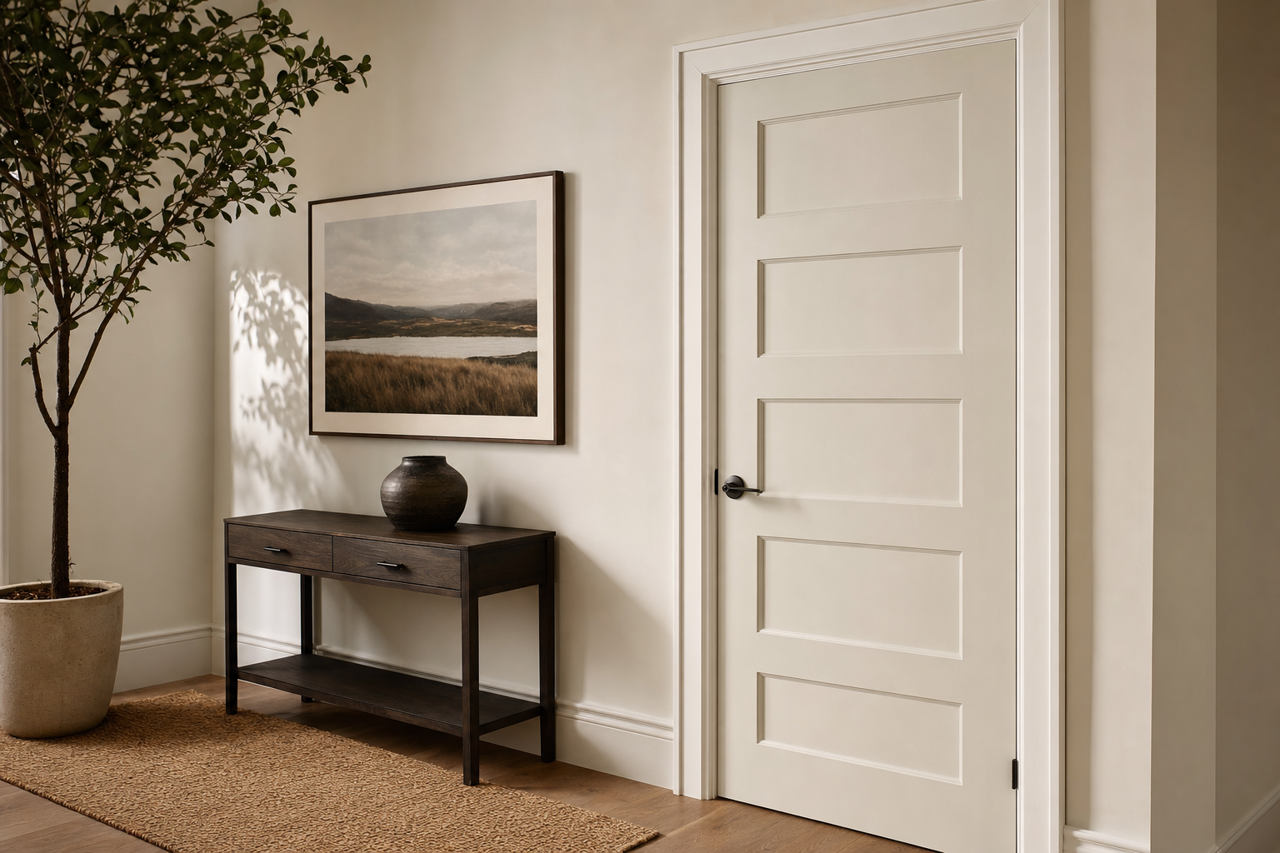 Whisper by Benjamin Moore on interior-doors