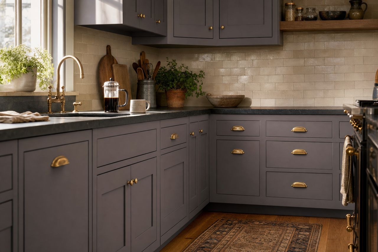 Mythic by Benjamin Moore on cabinets