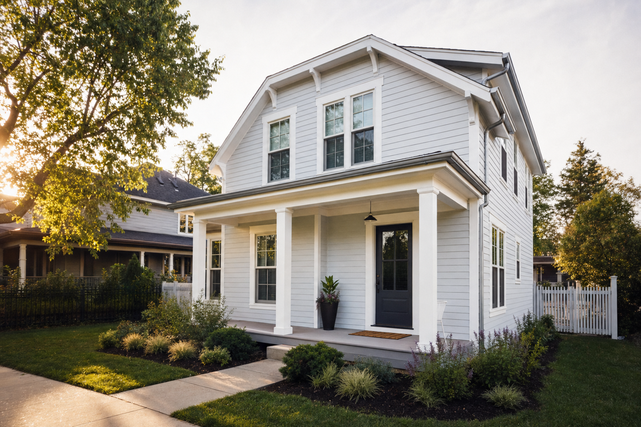 Lavender by Benjamin Moore on exterior