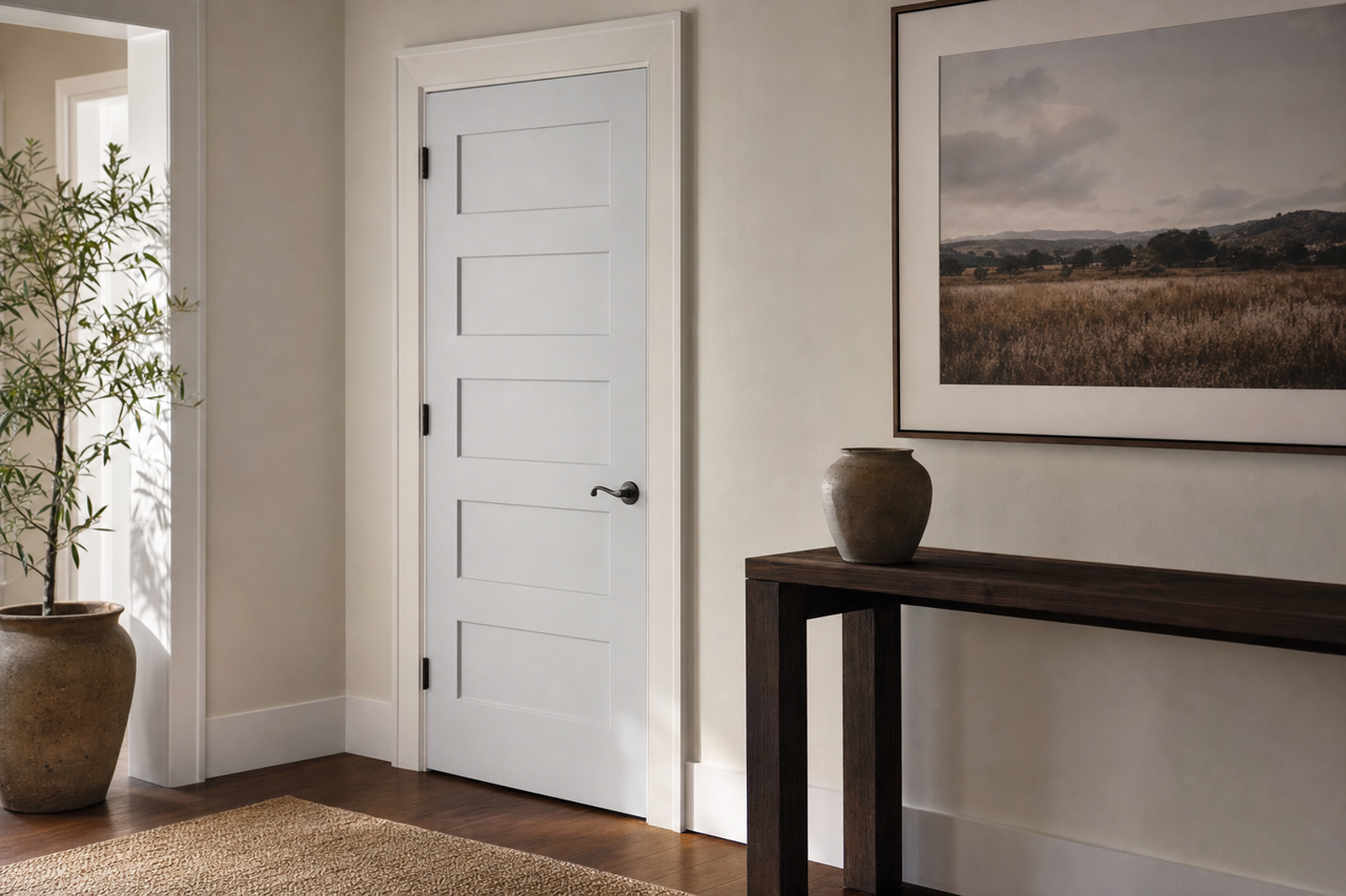 Lavender by Benjamin Moore on interior-doors