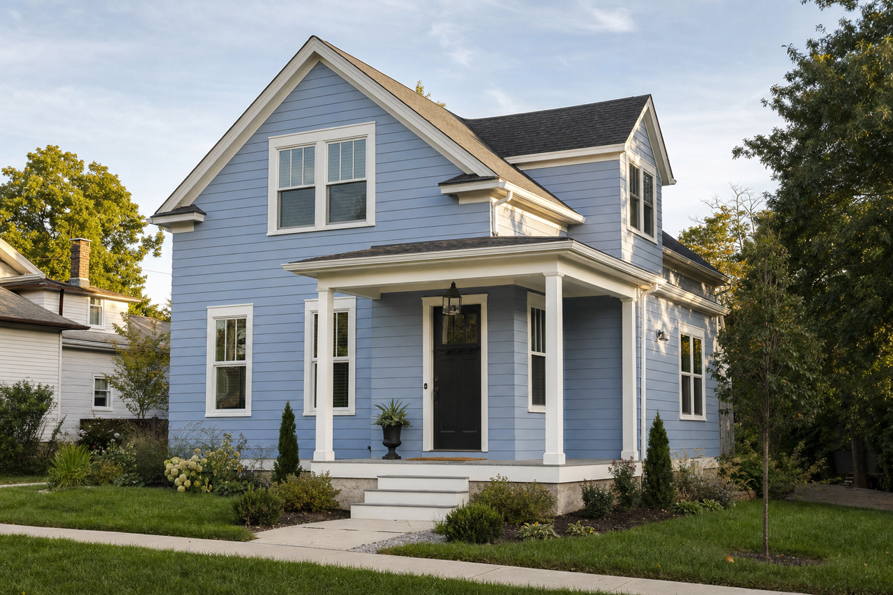 Pressed by Benjamin Moore on exterior