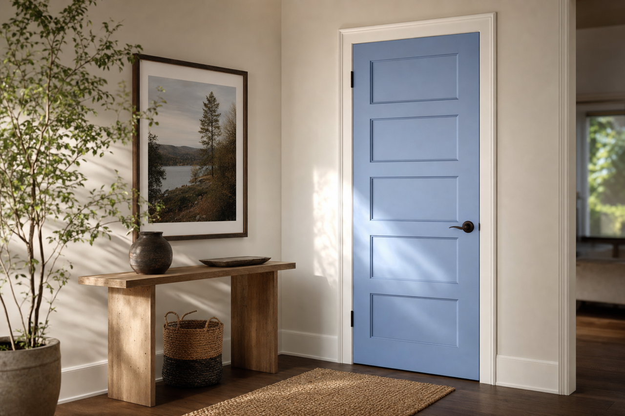 Pressed by Benjamin Moore on interior-doors