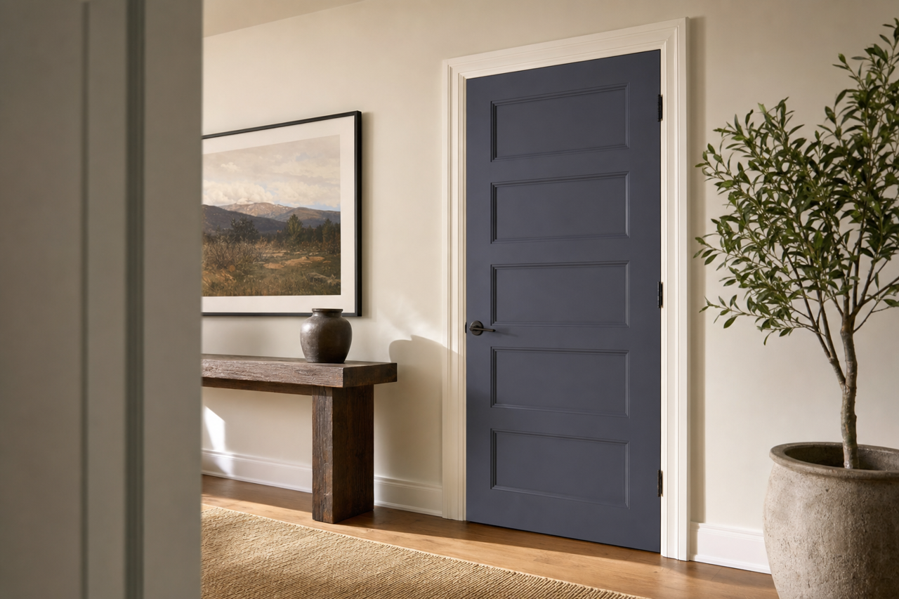 Approaching by Benjamin Moore on interior-doors