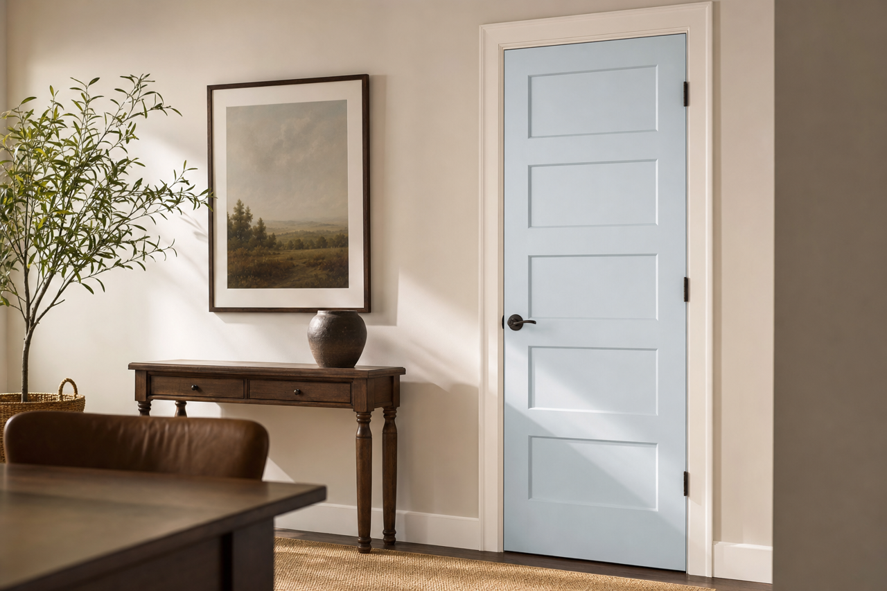 Sheer by Benjamin Moore on interior-doors