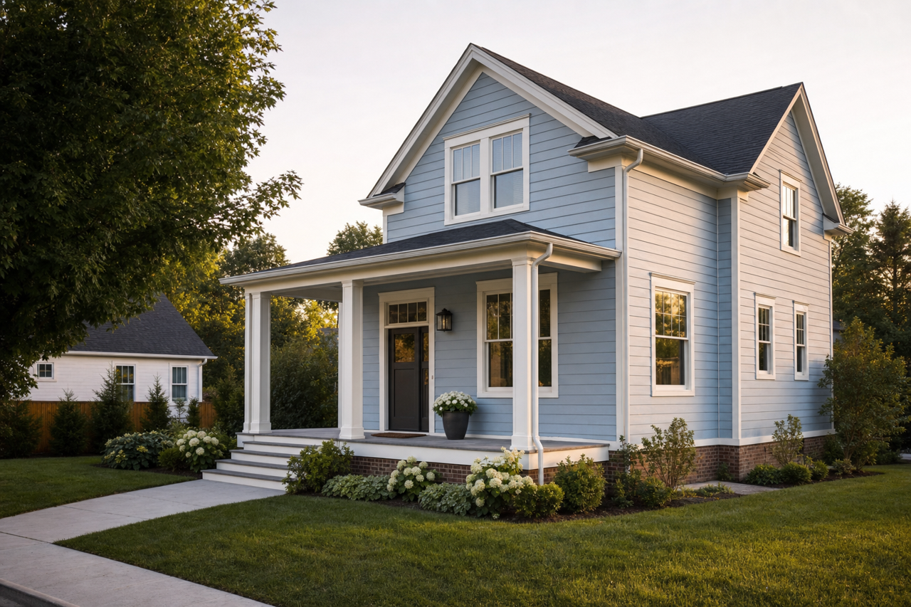 Porcelain by Benjamin Moore on exterior