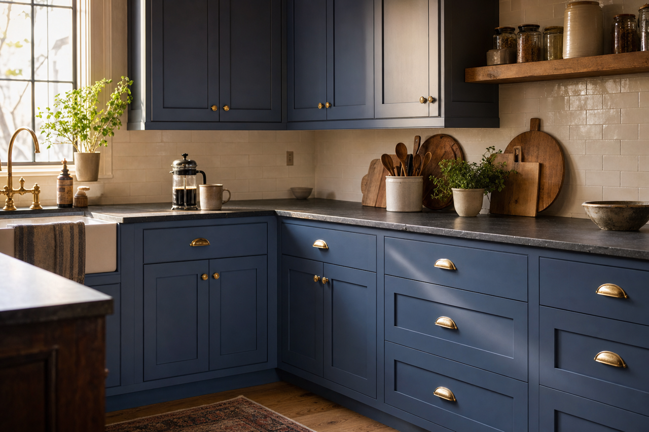 Indi by Benjamin Moore on cabinets